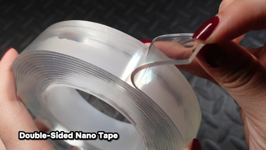 Double Sided Tape Heavy Duty 16.4 Feet Adhesive Strips for Wall Hanging  Thick Nano Adhesive - Clear 